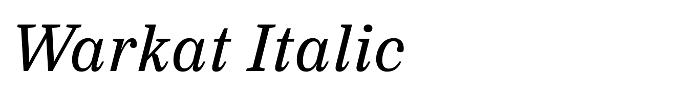 Warkat Italic